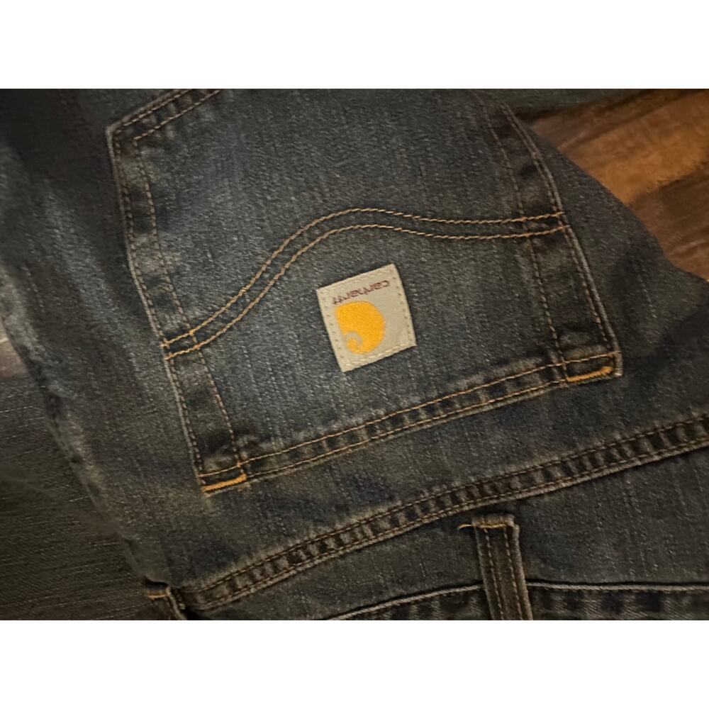 Carhartt Relaxed Fit Jeans Mens 40x32 Blue Denim Workwear Straight Leg